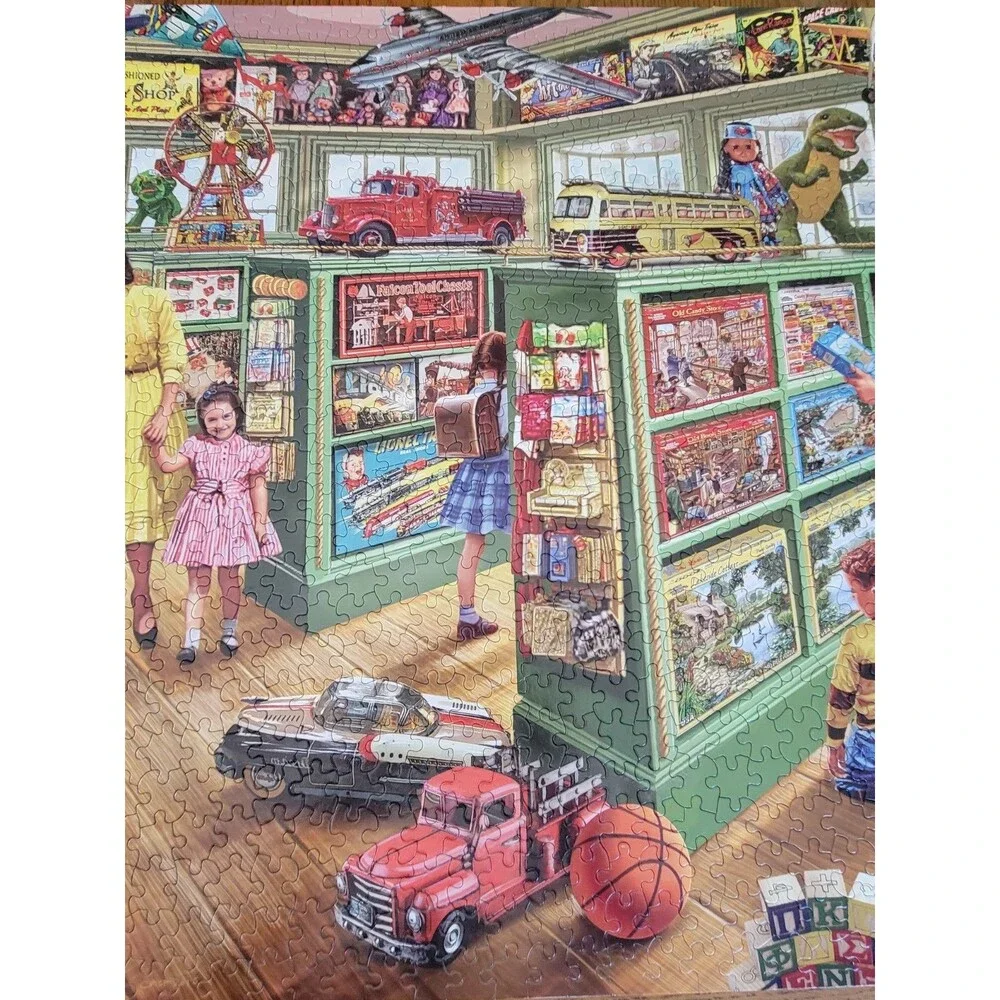 2015 White Mountain The Toy Store 1000 Piece Toys Cardboard Jigsaw Puzzle #1152